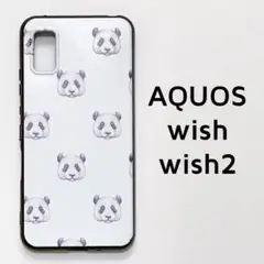 AQUOS wish/wish2 パンダの顔 カバー