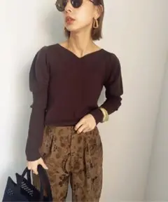 ameri UNDRESSED TUCK PUFF SLEEVE KNIT