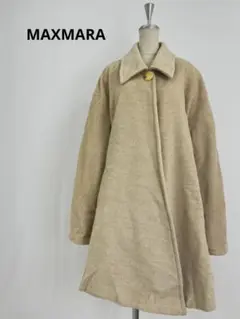 伊製 最高級 白タグ 上品 MaxMara マックスマーラ カシミヤ混 コート