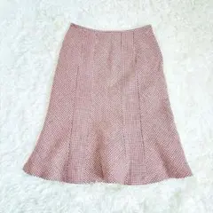 3190 クミキョクファム チューリップスカート 総柄 シンプル フレア 可愛い