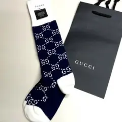 ★新品★GUCCI(グッチ)大人気♪GGパターンコットンブレンドソックス