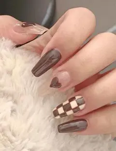 ネイルチップ つけ爪 ファッション 韓国 かわいい 24枚入り