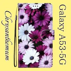 新品■Galaxy a53 5G　手帳型　TPU　クリサンセマム