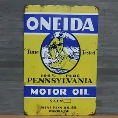ONEIDA MOTOR OIL レトロ風 ブリキ看板 OK1969