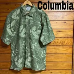 Columbia ボタニカル　シャツ　グリーン