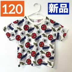 【新品】スパイダーマン★半袖Tシャツ★マーベル★男の子★総柄★男の子★大人気★