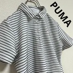 ゴルフ プーマ ポロシャツ ボーダー 刺繍ロゴ レディース XL