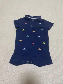 Little Me ネイビー ポロロンパース 9M