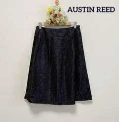 AUSTIN REED オースチンリード☆スカート　タック　フレア　総柄