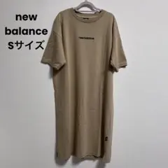 new balance ベージュ Tシャツワンピース 半袖