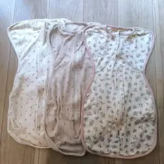 ベビーおくるみ 3枚セット 花柄