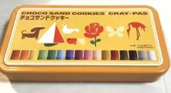 サクラクレパス X チョコサンドクッキー　空き缶　クッキー缶