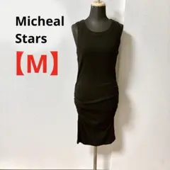 Micheal Stars 【M】 ブラック ノースリーブ ミニワンピース