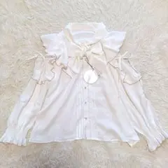 新品✨️ブラウス 大きいサイズ♪ボウタイ フリル レース シャツ 6L