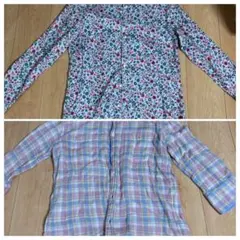 ビームス長袖花柄シャツ　ナノユニバース7分袖　2点セット
