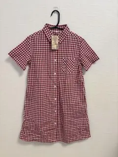 値下げ❣️ MUJI ギンガムチェック 半袖ワンピース 140