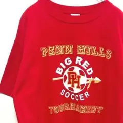 アンビル Tシャツ 古着 レッド L 赤 PENNHILLS