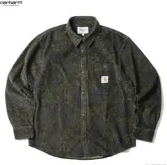 CARHARTT WIP コーデュロイ シャツ 深緑 ペーズリー XL