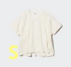 UNIQLO コットンオーバーサイズT 半袖 オフホワイト S