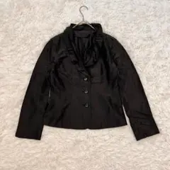 【クリスチャンオジャール】シルク混テーラードジャケット フリル袖 TC143