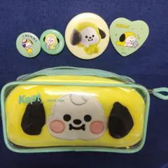 BT21チミー CHIMMY ペンケース筆箱 缶バッジセットおまけ
