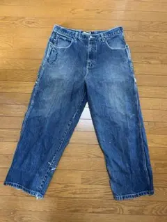 SOUTHPOLE ダメージ加工 ワークパンツ ダークブルー