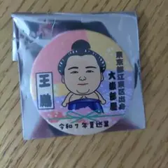 【新品】令和7年夏巡業　缶バッジくじ　王鵬　会場限定