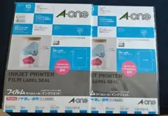 A-one　フィルム　ラベルシール　つや消し　透明　10枚入り　未使用　セット