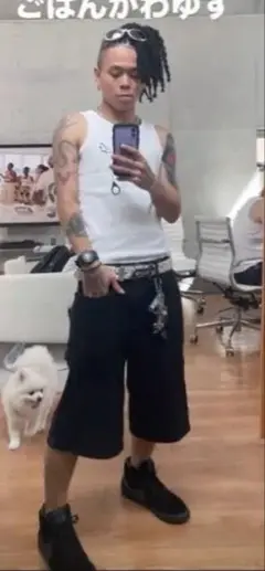 犬猫.coベルト スタッズ　ラッパー着用