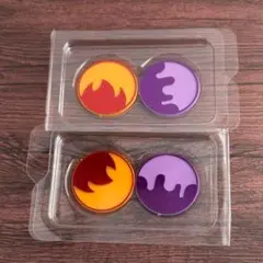 【 海外版 !! 】ポケモン 状態異常アクリルマーカー どく やけど ×２