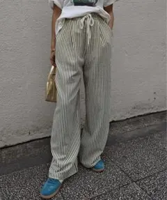 esutoreja＊Stripe wide pants＊ワイドパンツ＊スウェット