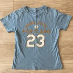 ロゴ入り　水色　Tシャツ 150cm