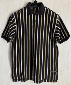 【COLOURSPORT】ストライプ 半袖ポロシャツ　ゴルフウェア　Ｌサイズ