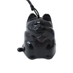 ネコス必須！　鋳物製　南部鉄器風は風鈴　招き猫