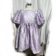 sismetry 【ラベンダー】 back ribbon puff dress