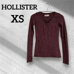 【ホリスター/HOLLISTER】残り1点✨️(XS)バーガンディ Vネック 長袖