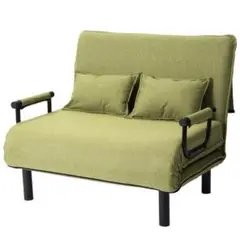 新品 ソファ ベッド 折りたたみ グリーン 499-260