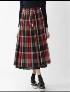 ブルーレーベルクレストブリッジ◆チェックドライボイルリバーシブルスカート