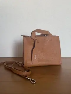 美品　本革　仕切り　2way トートバッグ