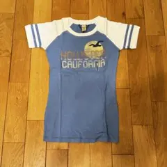 Hollister 半袖Tシャツ XS 青/白　新品・タグ付き