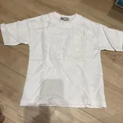 ホワイト Tシャツ ポケット付き