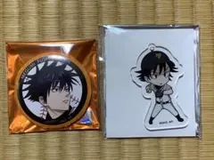 呪術廻戦　ジャイアンツ　伏黒恵　缶バッジとアクリルキーホルダーセット