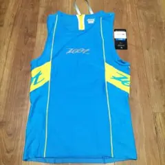 新品 ZOOT メンズM ズートトライ タンクトップ 水色 バックジップ