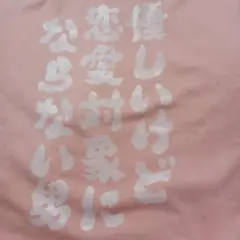 ピンク Tシャツ Lサイズ 白い文字プリント