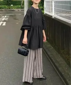 【人気】新品未使用 CORNERS by KR ストライプニットパンツ