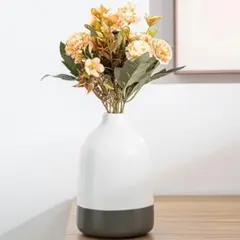 【シンプル】フラワーベース 一輪挿し 陶器 白 陶磁器 セラミック 北欧 花瓶