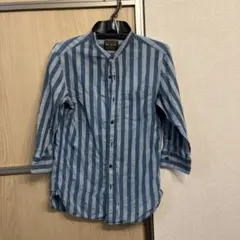 MR. OLIVE ストライプ　　七分袖シャツ S