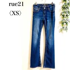 ルー21 ブーツカットデニム ミッドライズ　美品　コットン混　美脚効果　快適
