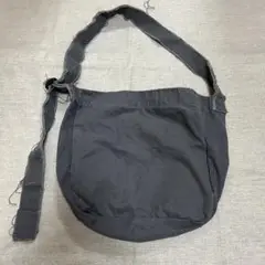 グレー キャンバス ショルダーバッグ