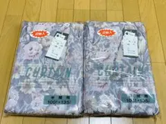 【新品】3,960円購入 花柄ドレープカーテン100×135cm 4枚分 半間用